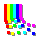 Rainbow breaking into cubes